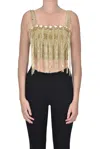 Elisabetta Franchi Cropped Top In Gold