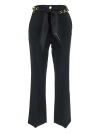 Elisabetta Franchi Belted Bootcut Trousers In Black