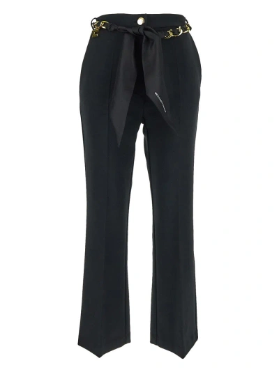 Elisabetta Franchi Cropped Trouser In Black