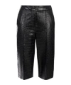 Elisabetta Franchi Tailored Python-effect Imitation Leather Pants In Black