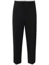 Elisabetta Franchi Wool Pleated Casual Pants In Black