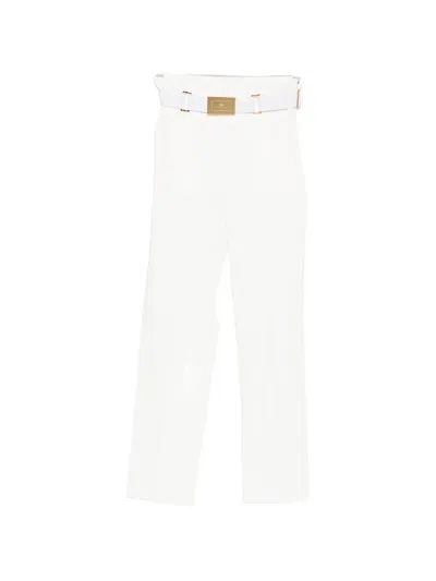 Elisabetta Franchi Cropped Trousers In White