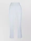 Elisabetta Franchi Cropped Trousers With Gold Button Detail In Blue