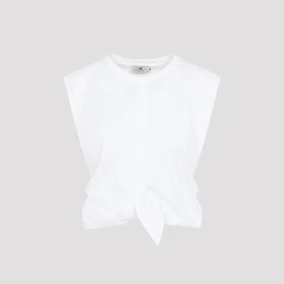 Elisabetta Franchi Cropped T-shirt In White