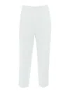Elisabetta Franchi Cropped White Trousers In White