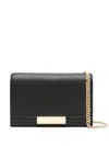 Elisabetta Franchi Mini Gold-plaque Clutch Bag In Black