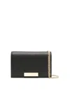 Elisabetta Franchi Mini Gold-plaque Clutch Bag In Black