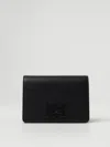 Elisabetta Franchi Borsa A Tracolla Nera Piccola Con Placca Logo In Black