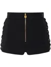 Elisabetta Franchi Crossover Laces Shorts In Black