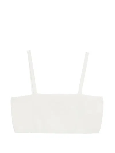 Elisabetta Franchi Kids' Crystal-embellished Crop Top In White