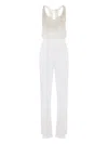 Elisabetta Franchi Crystal-embellished Jumpsuit In White