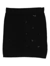 Elisabetta Franchi Crystal-embellished Mini Skirt In Black