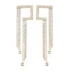 Elisabetta Franchi Crystal-fringe Dangle Earrings In Yellow