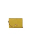 Elisabetta Franchi Groumette Chain Small Shoulder Bag In Yellow