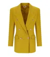 Elisabetta Franchi Double-breasted Blazer In Yellow