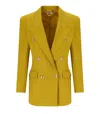 Elisabetta Franchi Double-breasted Blazer In Yellow