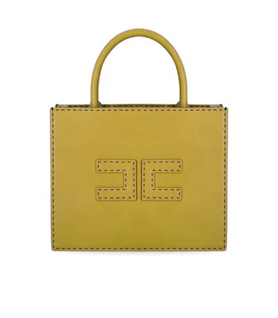 Elisabetta Franchi Curry Handbag In Neutral