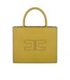 Elisabetta Franchi Women's Small Tote With Contrast Stitching In Neutral