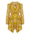 Elisabetta Franchi Curry Quarzo Mini Dress With Ruches