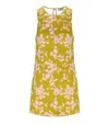 Elisabetta Franchi Printed Duchesse And Tulle Dress In Yellow