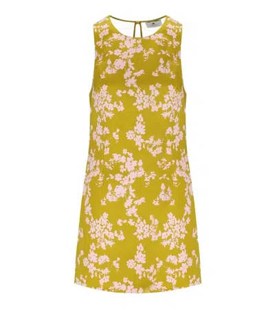 ELISABETTA FRANCHI ELISABETTA FRANCHI PRINTED DUCHESSE AND TULLE DRESS