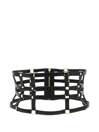 Elisabetta Franchi Cut-out Belt In Gray