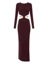 Elisabetta Franchi Cut-out Belted Maxi Dress In Red