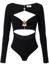 Elisabetta Franchi Cut-out Bodysuit In Black