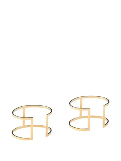 Elisabetta Franchi Cut-out Bracelet In Gold