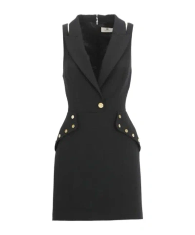 ELISABETTA FRANCHI ELISABETTA FRANCHI CUT-OUT DETAILED SLIM FIT MINI DRESS