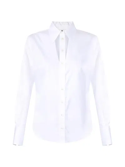 Elisabetta Franchi Cut-out Embroidered Shirt In White
