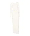 Elisabetta Franchi Cut-out Maxi Dress In Gray