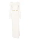 Elisabetta Franchi Cut-out Maxi Dress In Neutral