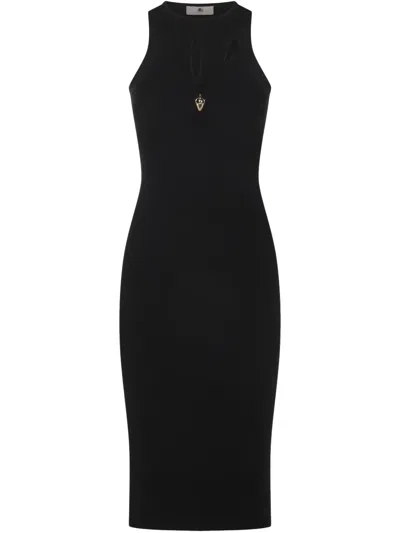 ELISABETTA FRANCHI CUT-OUT MIDI DRESS