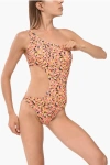 Elisabetta Franchi Cut Out One-piece Swimsuit In Brown