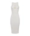 Elisabetta Franchi Cut-out Ribbed-knit Midi Dress In White