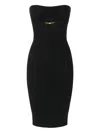 Elisabetta Franchi Cut-out Ribbed Midi Dress In Blue
