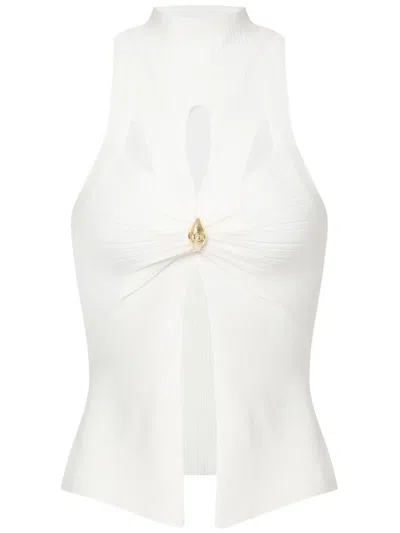 Elisabetta Franchi Tanktop Mit Cut-out In Weiss