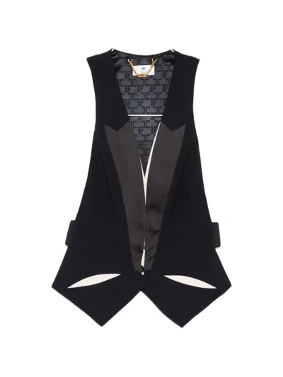 Elisabetta Franchi Cut-out Waistcoat In Black