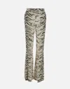 Elisabetta Franchi Zebra-print Flared Trousers In Black