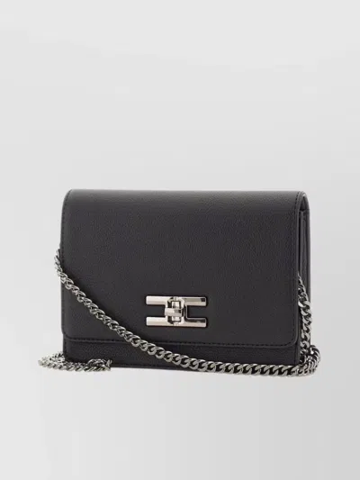 Elisabetta Franchi "daily Essentials" Chain Strap Bag In Black