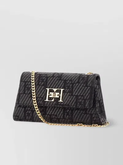Elisabetta Franchi "daily Essentials" Chain Strap Shoulder Bag In Black