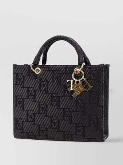 Elisabetta Franchi "daily Essentials" Shopper Tote Bag In Black