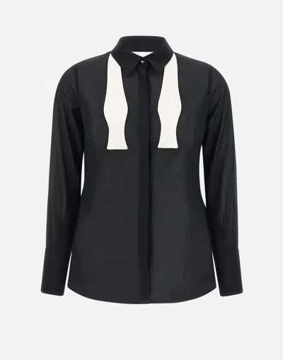 Elisabetta Franchi Daily Georgette Shirt With Tie
