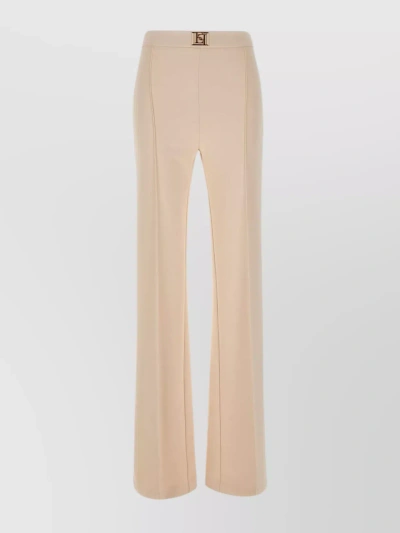 Elisabetta Franchi Daily Palazzo Line Slim Fit Trousers In Pink