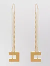 Elisabetta Franchi Dangling Geometric Shape Chain Detail Earrings In Gold