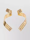 Elisabetta Franchi Dangling Twisted Polished Earrings