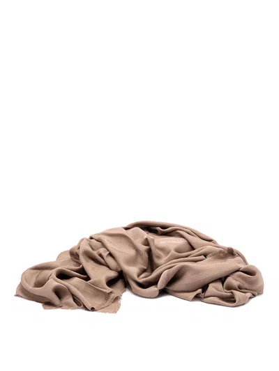 Elisabetta Franchi Dark Grey Viscose Modal Scarf