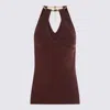 Elisabetta Franchi Top Merlot In Burgundy
