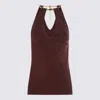 Elisabetta Franchi Top Merlot In Brown